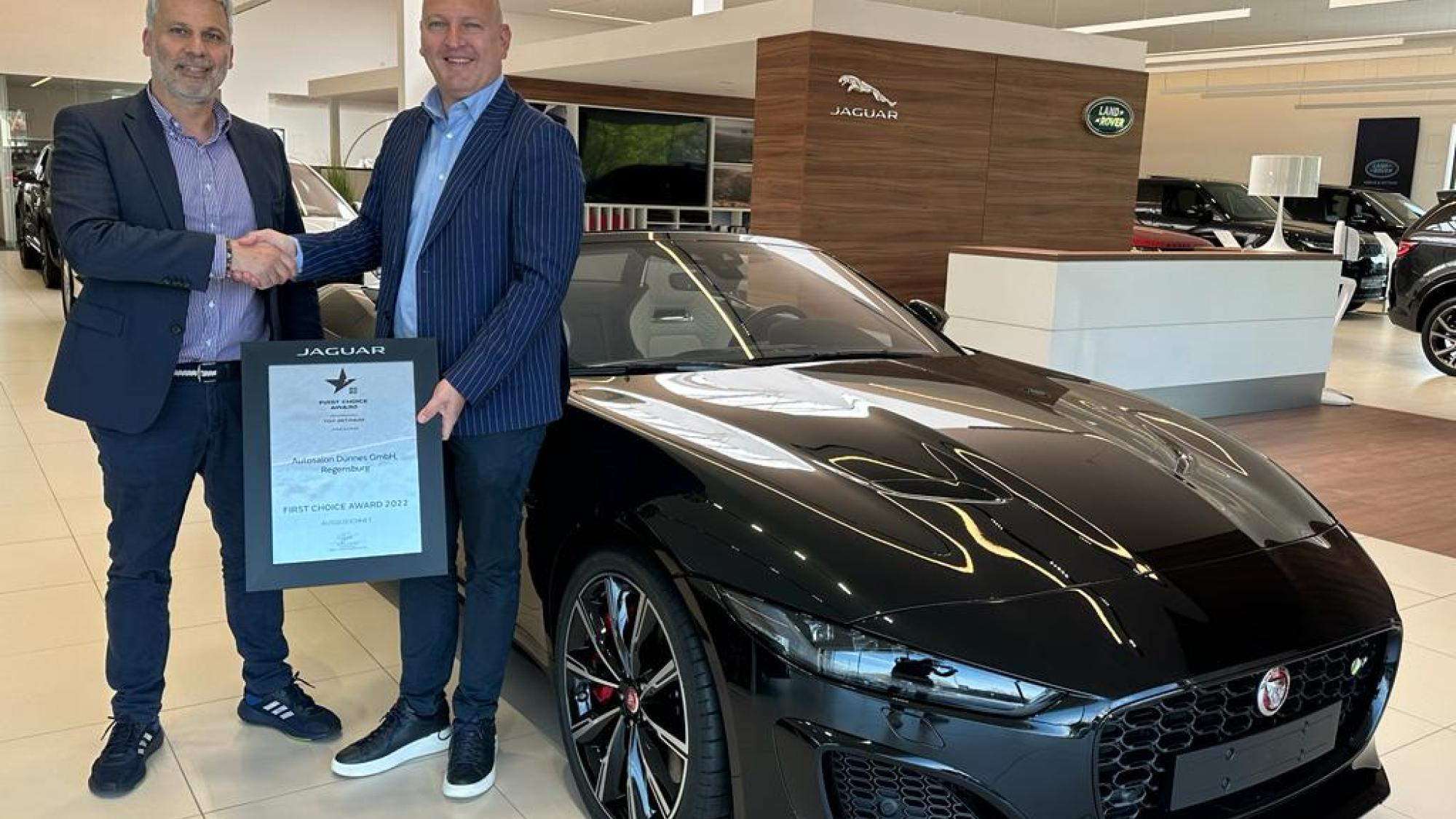 Gewinner des First Choice Awards 2022 für die Marken Jaguar